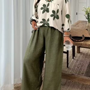 Plus Size, Plus Size Women's Suit Set